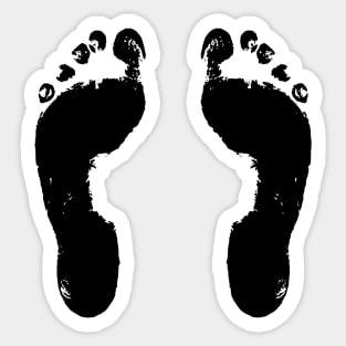 Image: Bloody foot prints (black) Sticker
